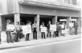 Protesting the settlement in Hebron, April 12, 1981
