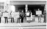 Protesting the settlement in Hebron, April 12, 1981