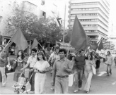 Matzpen’s block in the May 1st demonstration, Tel Aviv 1979